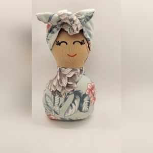 My First Plush Miniature 6 inch Rag Baby Doll with Headband Bow